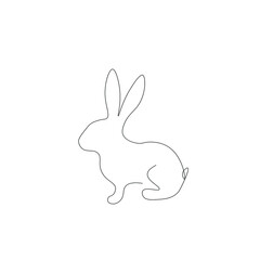 Easter bunny on white background vector illustration