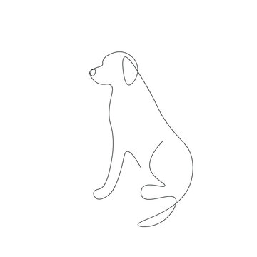 Dog on white background vector illustration