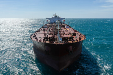 The oil tanker in the high sea