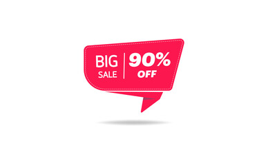 Special offer. Super Sale, up to 90% off. Vector illustration.