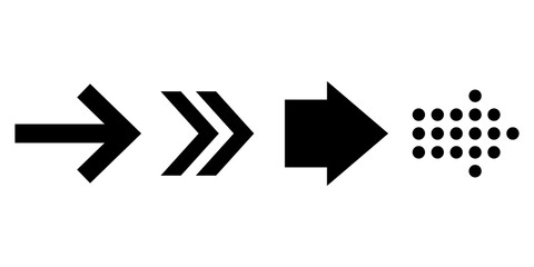 Set of Vector Arrows Isolated on White Background