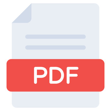 
A Flat Design, Icon Of Pdf File

