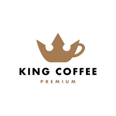 king crown coffee logo vector icon illustration