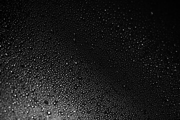 black white background from drops of water and ice. defocus. . High quality photo