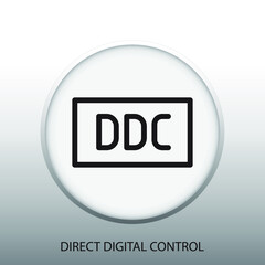 Vector illustration symbol of DDC (DIRECT DIGITAL CONTROL)