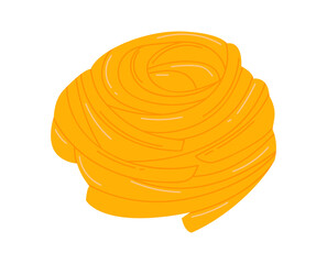 Loaf white bread, fresh baked goods, fried crispy crust, good bakery design cartoon style vector illustration, isolated on white.