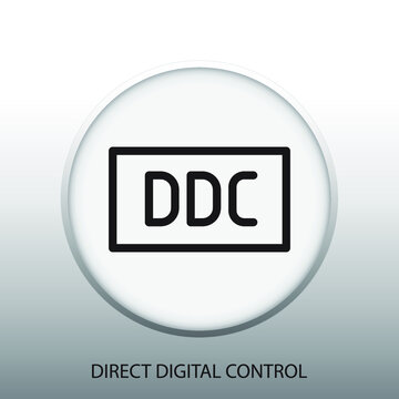 Vector illustration symbol of DDC (DIRECT DIGITAL CONTROL)