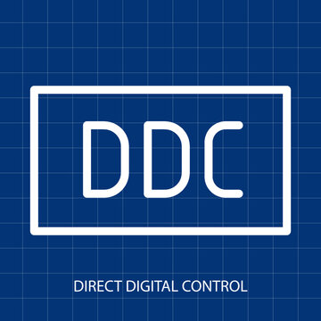 Vector illustration symbol of DDC (DIRECT DIGITAL CONTROL)