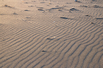 Sand pattern on the beach (ripple mark)