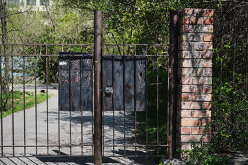 old gate with old lock