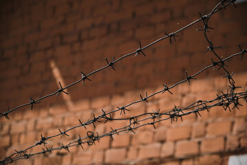 barbed wire fence