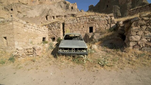 A dilapidated neighborhood abandoned after a war.Ruin worn unspoiled poverty poor destitute indigent penurious real terror terrorism military Iraq Somalia Afghanistan Baghdad Kirkuk Sulaymaniyah Mosul