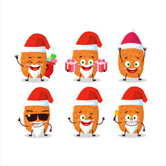 Santa Claus emoticons with chicken nugget cartoon character