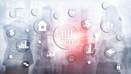 Real estate investment trust REIT. Finacial concept 2021