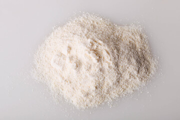 Heap of white protein powder