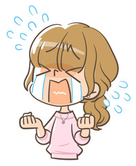 大泣きする女の子