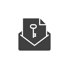 Email security key vector icon