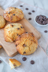 sweet home made chocolate chip scones