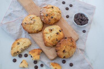 sweet home made chocolate chip scones