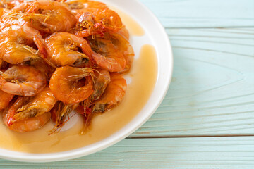 Sweet shrimps is Thai dish which cooks with fish sauce and sugar