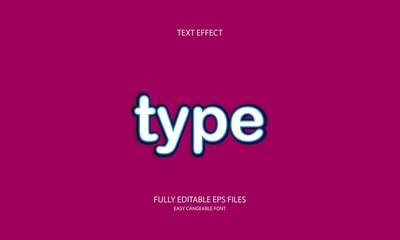 type style editable text effect
