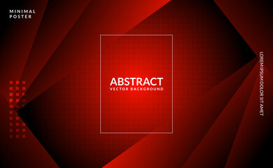Luxury Abstract red Vector Background 3D Paper Art Style For Cover Design, Book Design, Poster, Flyer, Banner, Website Backgrounds or Advertising