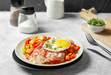hash breakfast with sweet potato