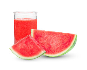Watermelon Smoothie isolated on white background