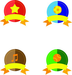 Vector icons set Badges sports 