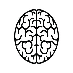Brain icon. Human brain medical vector icon. mind or intelligence sign. vector illustration