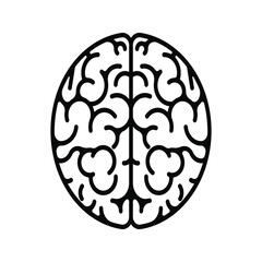 Brain icon. Human brain medical vector icon. mind or intelligence sign. vector illustration