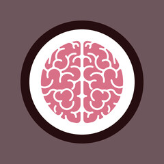 Brain icon. Human brain medical vector icon. mind or intelligence sign. vector illustration