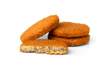 Fish burgers isolated on white background.