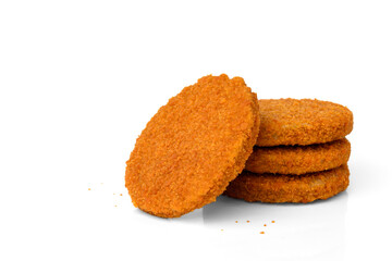 Fish burgers isolated on white background.