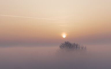 sunrise over the river