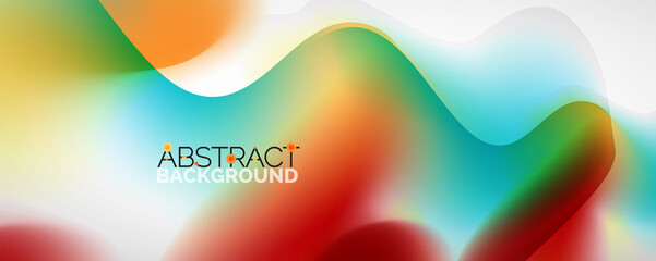 Fluid color gradient abstract background, trendy colorful wallpaper. Vector illustration for placards, brochures, posters, banners and covers