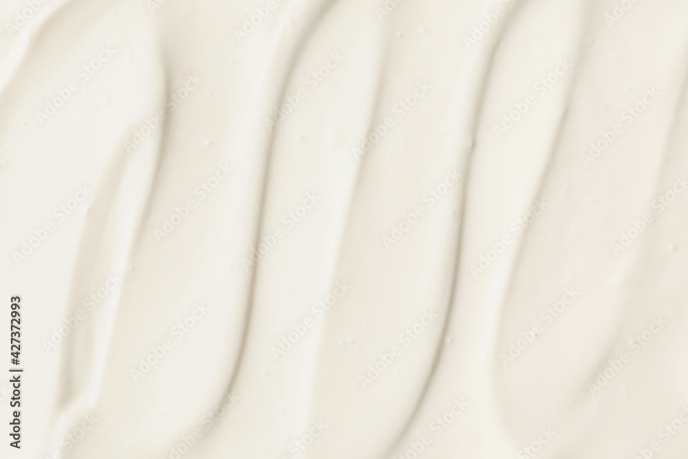 Wall mural Texture of tasty sour cream, closeup