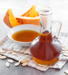 Bottle with pumpkin seed oil