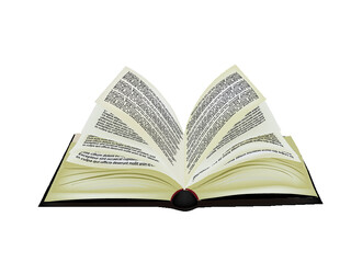 Old open book. vector illustration