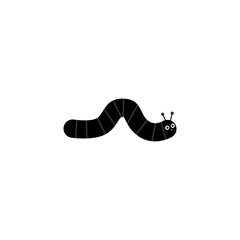 Worm vector icon. filled flat sign for mobile concept and web design. Earthworm simple solid icon. Caterpillar symbol, logo illustration. Pixel perfect vector graphics