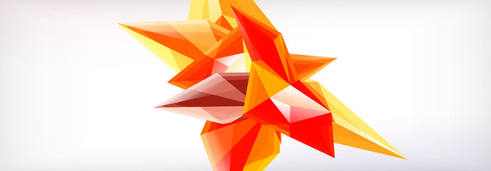 Vector 3d triangles and pyramids abstract background for business or technology presentations, internet posters or web brochure covers