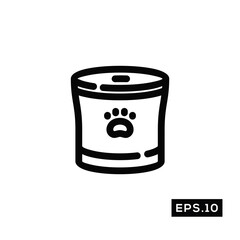 Pet Food line Icon. Pet Shop Icon or Logo sign Vector illustration