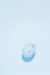 Easter eggs decorated painted minimal abstract concept sunny day