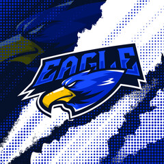 Eagle mascot logo design illustration
