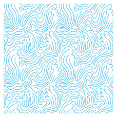 Seamless pattern with blue waves. Repeating texture. Figure for textiles.