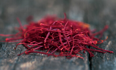 Naklejka premium Closeup of Saffron