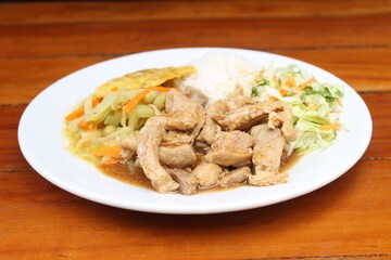 fried pork with rice