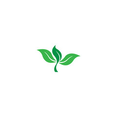 Ecology Leaves go green logo illustration - Vector template