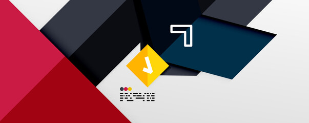 Shiny color triangles and geometric shapes vector abstract background