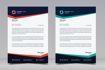 Letterhead design template. Creative, and clean modern business A4 letterhead template design for your project. Illustration vector
